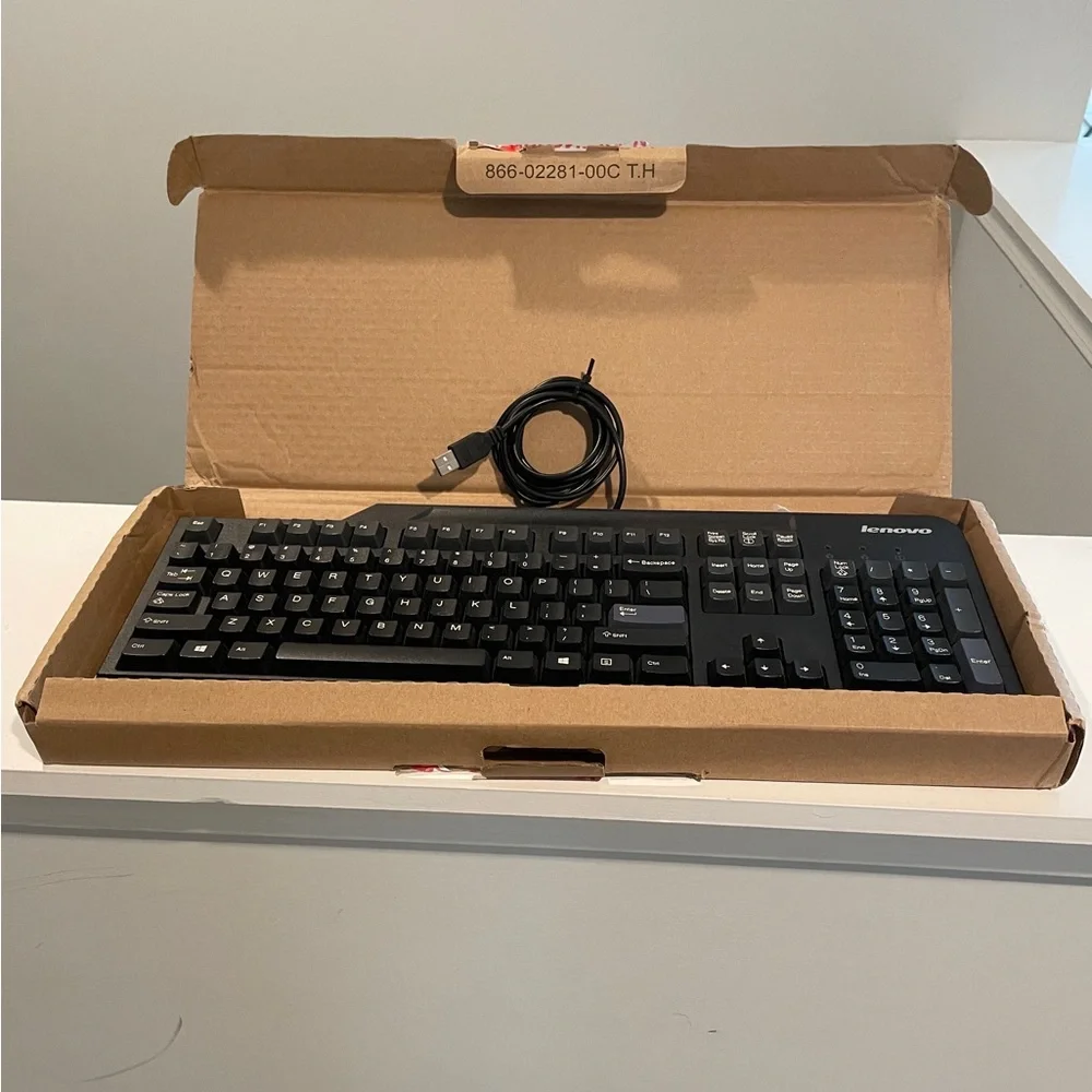 Lenovo Black Mechanical Keyboard Full-Size Professional Design